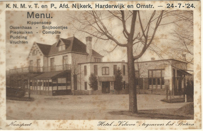 57 - Menukaart Hotel Veluwe